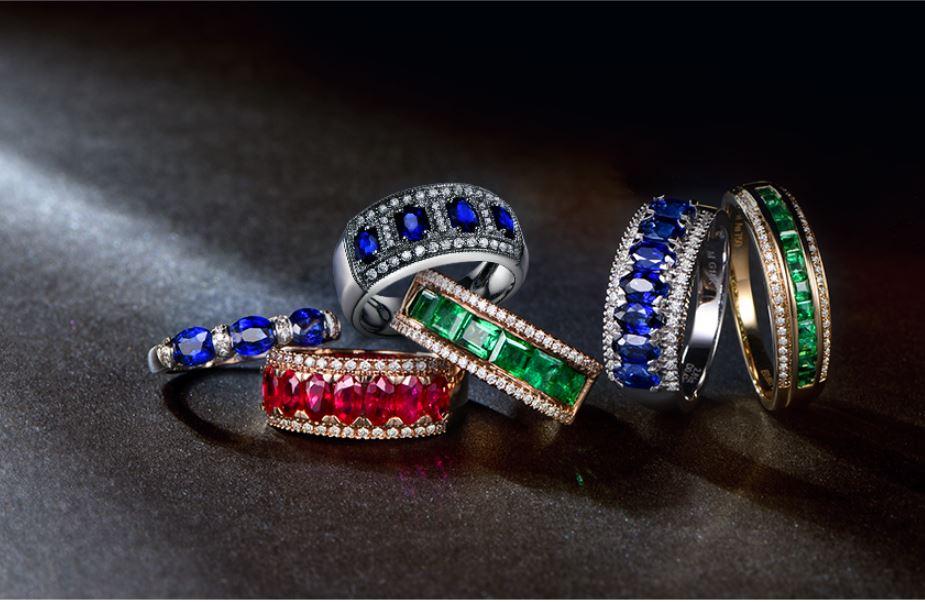 Custom Birthstone Bands - Lord of Gem Rings