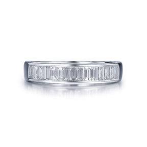 0.8ct.w Channel Set Baguette Diamond Wedding Band 14K White Gold - Lord of Gem Rings