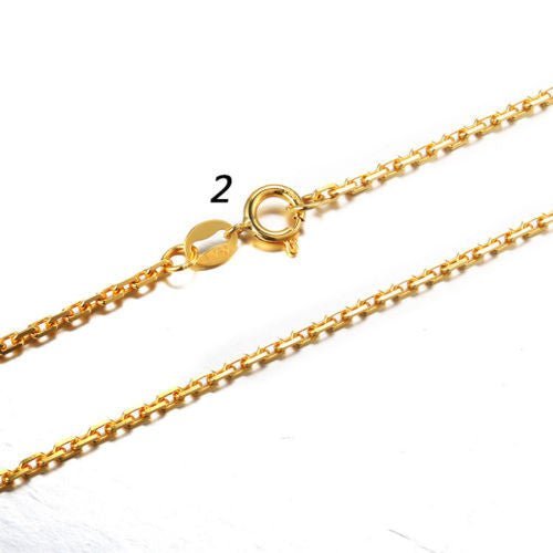 14K White/Yellow/Rose Gold Necklace for women ladies 17” - Lord of Gem Rings