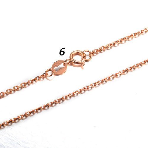 14K White/Yellow/Rose Gold Necklace for women ladies 17” - Lord of Gem Rings