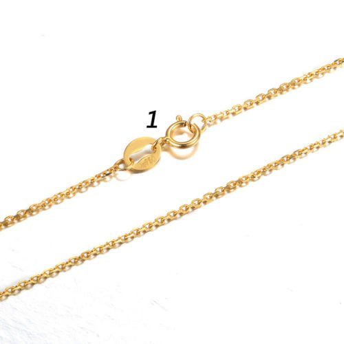 14K White/Yellow/Rose Gold Necklace for women ladies 17” - Lord of Gem Rings