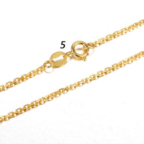 14K White/Yellow/Rose Gold Necklace for women ladies 17” - Lord of Gem Rings