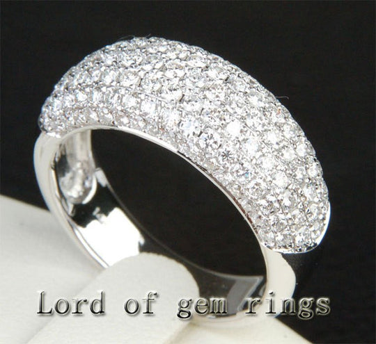 2ctw. Pave-Set Diamond Wedding Band 18K White Gold