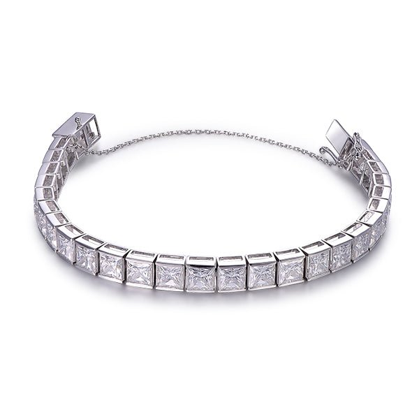 Moissanite tennis bracelet white gold hotsell