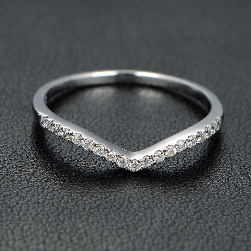 3.5ct Cushion Citrine Diamond Curved Bridal Set 14K White Gold - Lord of Gem Rings