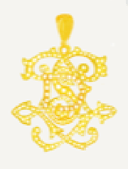 Custom Diamond 18K Yellow Gold Pendant DL 19mm - Lord of Gem Rings