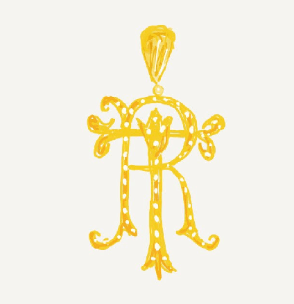 Diamond 18K Yellow Gold Pendant 19mm with bail - Lord of Gem Rings