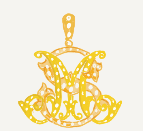 Diamond  18K Yellow Gold Pendant SM 19mm
