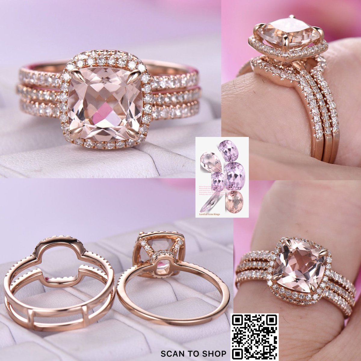 How to custom make matching Forever-Together Ring Guard for your own ring - Lord of Gem Rings