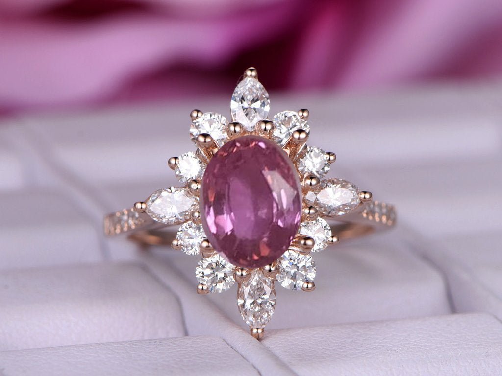 loose pink sappbires oval 5x7mm - Lord of Gem Rings