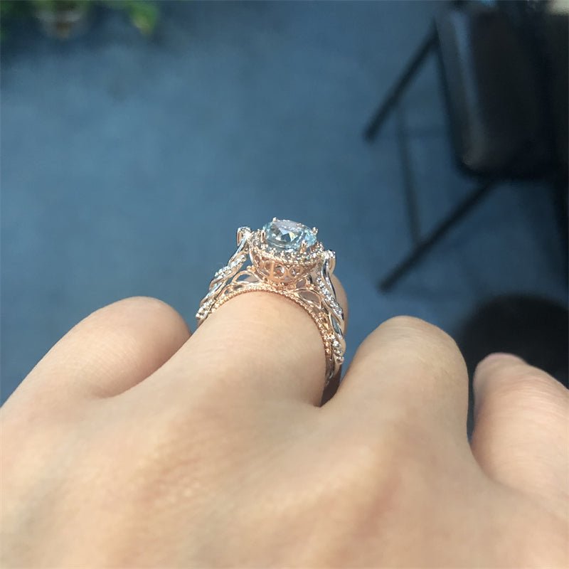 Reserved for Karmen - Personalized Two Tone Vintage Mother's Ring Initials - Lord of Gem Rings