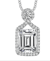 Reserved for Smith, White Gold Semi Mount Pendant accent 3mm Moissanite - Lord of Gem Rings