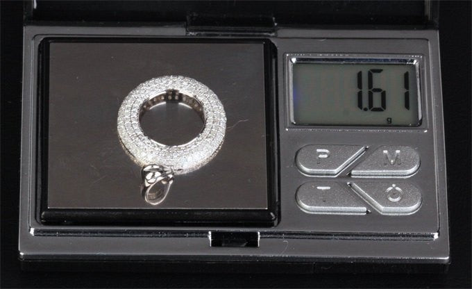 Round Pave Brilliant .95ct Diamonds Solid 14k White Gold Pendant For Necklace - Lord of Gem Rings