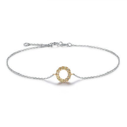 Ruby Sapphire Circle Bracelet 18k Gold - Lord of Gem Rings