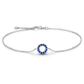 Ruby Sapphire Circle Bracelet 18k Gold - Lord of Gem Rings