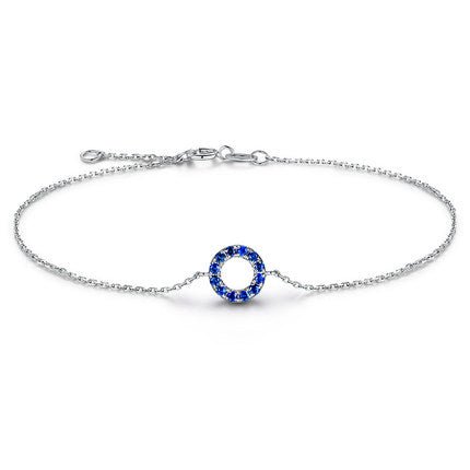 Ruby Sapphire Circle Bracelet 18k Gold - Lord of Gem Rings