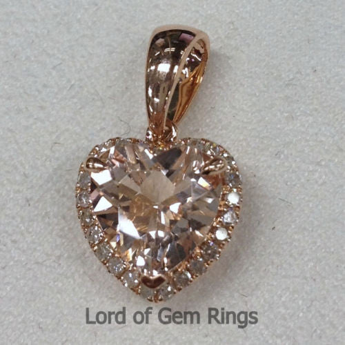 Morganite heart pendant deals