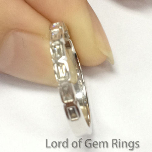 Bezel Baguette VS Diamonds Eternity Wedding Band Anniversary Ring,14K White Gold - Lord of Gem Rings - 5