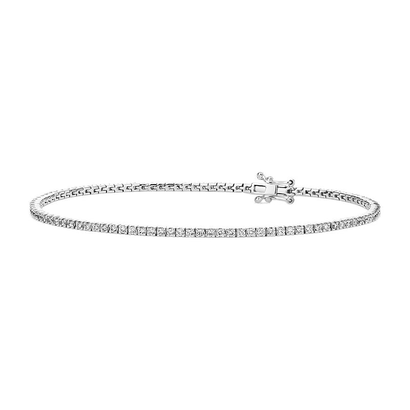 3-10ct Moissanite Tennis Bracelet 14K Gold, 7"