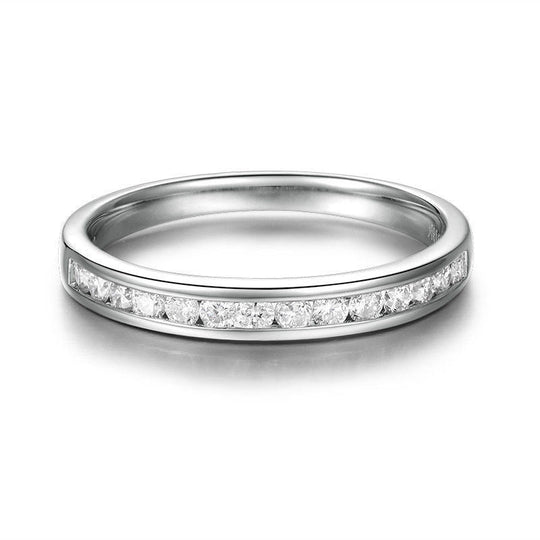 0.33ct.w Channel set Diamond Wedding Band 14K White Gold