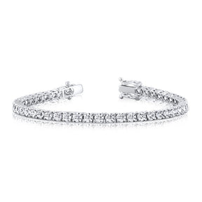 1-5ct Lab Diamond Tennis Bracelet 14K White Gold, 7" - Lord of Gem Rings