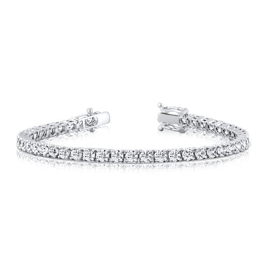 1-5ct Lab Diamond Tennis Bracelet 14K White Gold, 7"