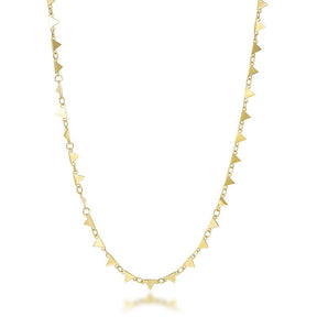 10K Gold Triangle Necklace for women - Lord of Gem Rings