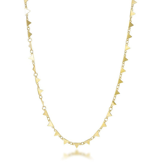 10K Gold Triangle Necklace for women