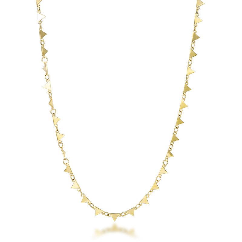 10K Gold Triangle Necklace for women - Lord of Gem Rings