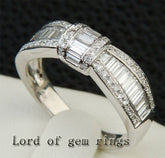 1.27ct.tw. Baguette & Pavé Diamond Knot Bow Wedding Ring - Lord of Gem Rings