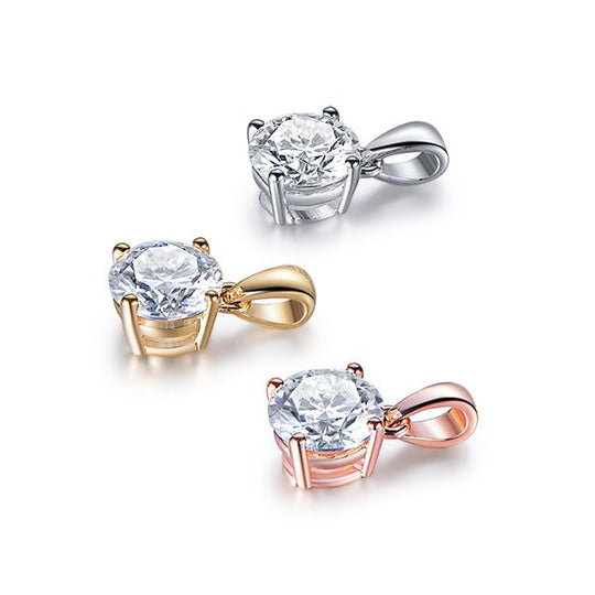 1.2ct Moissanite Pendant in 14k Gold
