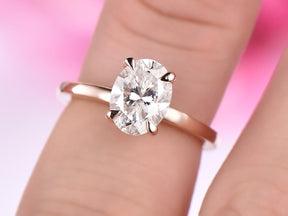 1.2ct Oval Moissanite Solitaire Ring in 14K Gold - Lord of Gem Rings