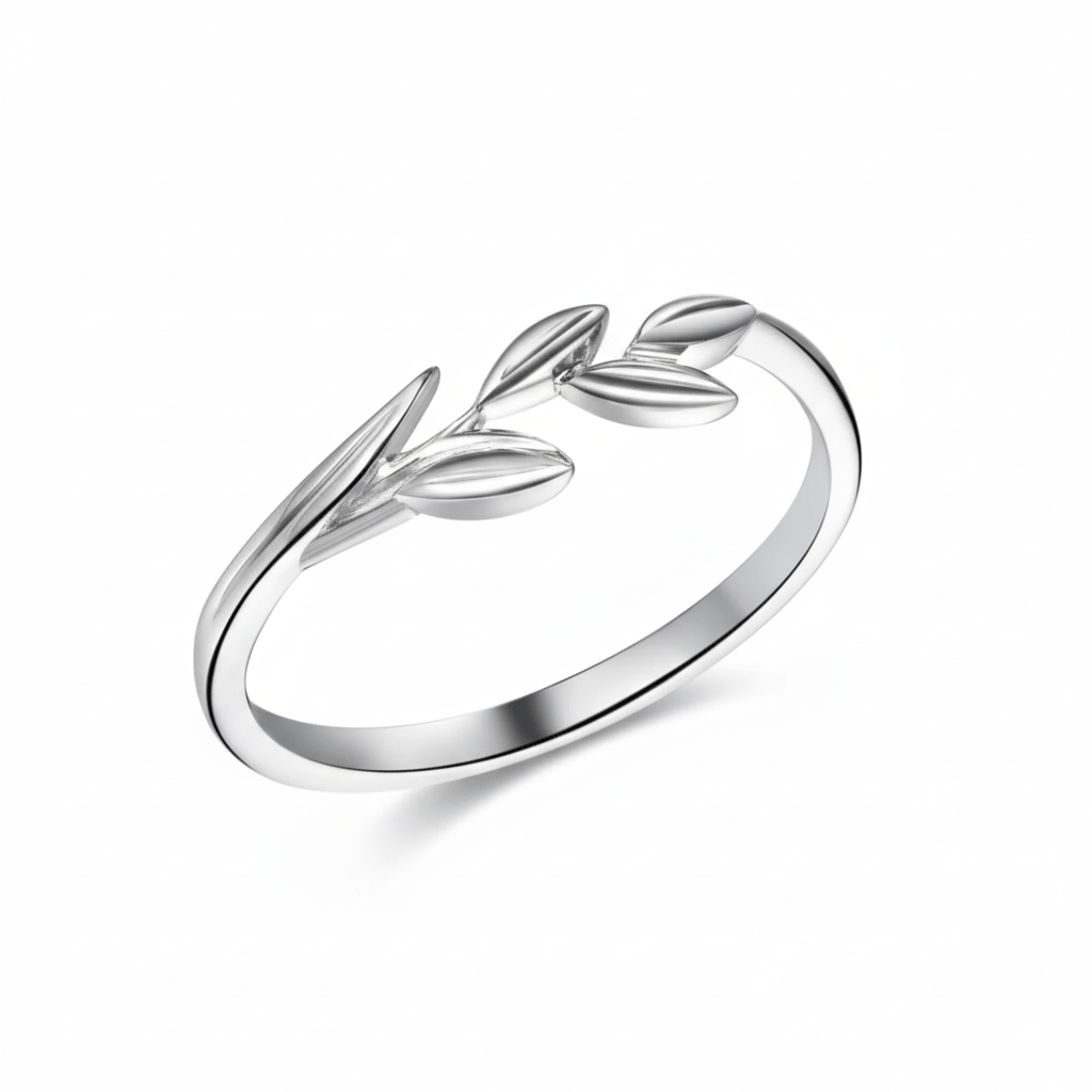 14K Gold Leaf Ring – Nature - Inspired Leaf Band for Everyday Elegance or Wedding - Lord of Gem Rings