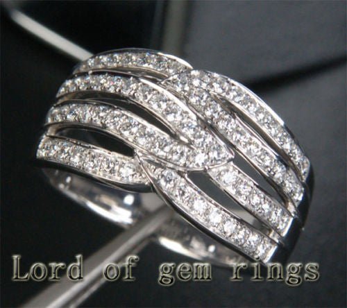 14K White Gold  Diamond Wedding Ring Engagement Ring (.65 ct.tw.)