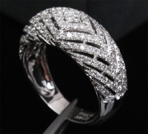 14K White Gold Pavé Diamond Wedding Ring Engagement Ring (1.42ct.tw.)