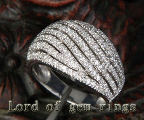 14K White Gold Pavé Diamond Wedding Ring Engagement Ring (.81ct.tw.)