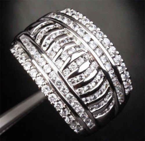 14K White Gold Unique Channel Diamond Wedding Ring Engagement Ring (1.15 ct. tw.)