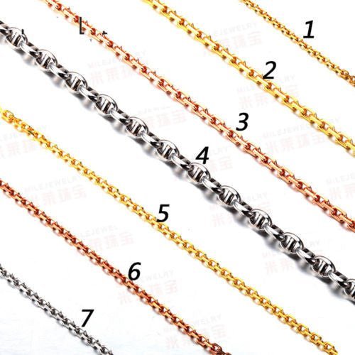 14K White/Yellow/Rose Gold Necklace for women ladies 17”