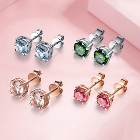 1.65CT Pink Tourmaline Stud Earrings 18K Gold - Lord of Gem Rings