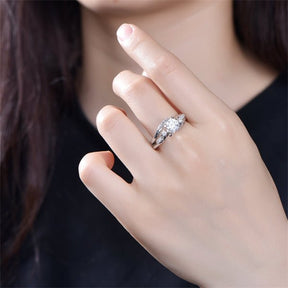 1ct Vintage Inspired Round Moissanite Ring Unique Band - Lord of Gem Rings