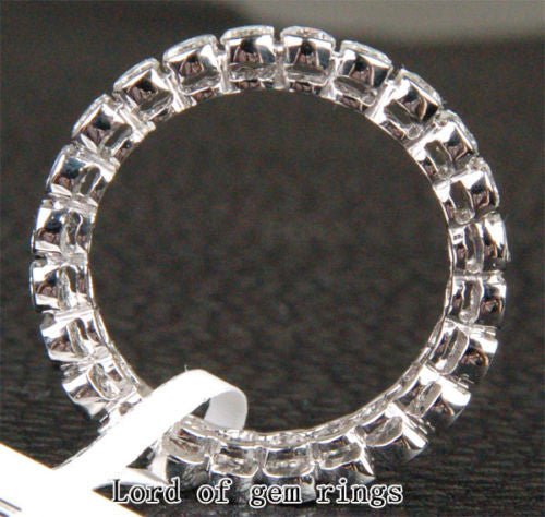 2.02ct Bezel-Set Diamond Eternity Ring 14K White Gold - Lord of Gem Rings