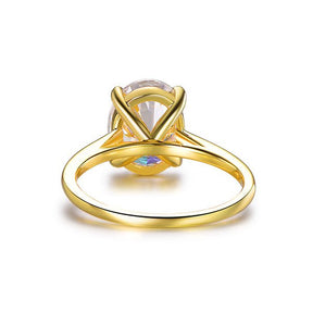 2.8ct Oval Moissanite Solitaire Ring in 14K Gold - Lord of Gem Rings