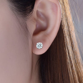 Rose gold moissanite earrings hotsell