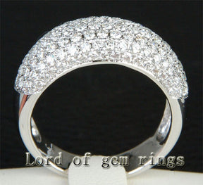 2ctw. Pave-Set Diamond Wedding Band 18K White Gold - Lord of Gem Rings