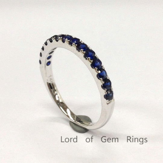 2mm Half Eternity Sapphire September Birthstone Band