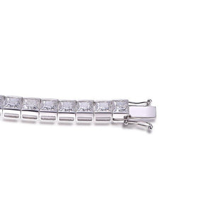 32.5ct Princess Moissanite Tennis Bracelet 14K White Gold - Lord of Gem Rings