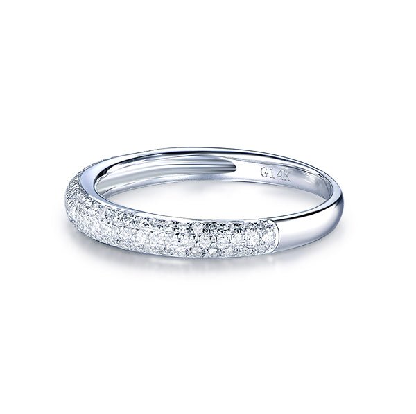 .3CT Triple Row Diamond Half Eternity Wedding Band - Lord of Gem Rings