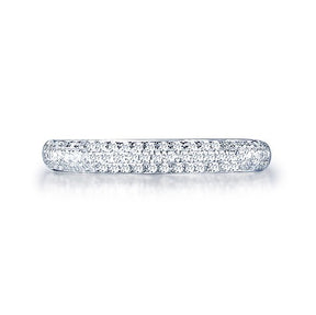 .3CT Triple Row Diamond Half Eternity Wedding Band - Lord of Gem Rings