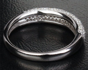 .45ctw Multi-Row Diamond Wedding Band 14K White Gold - Lord of Gem Rings