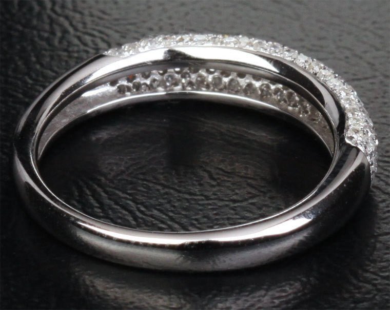 .45ctw Multi-Row Diamond Wedding Band 14K White Gold - Lord of Gem Rings